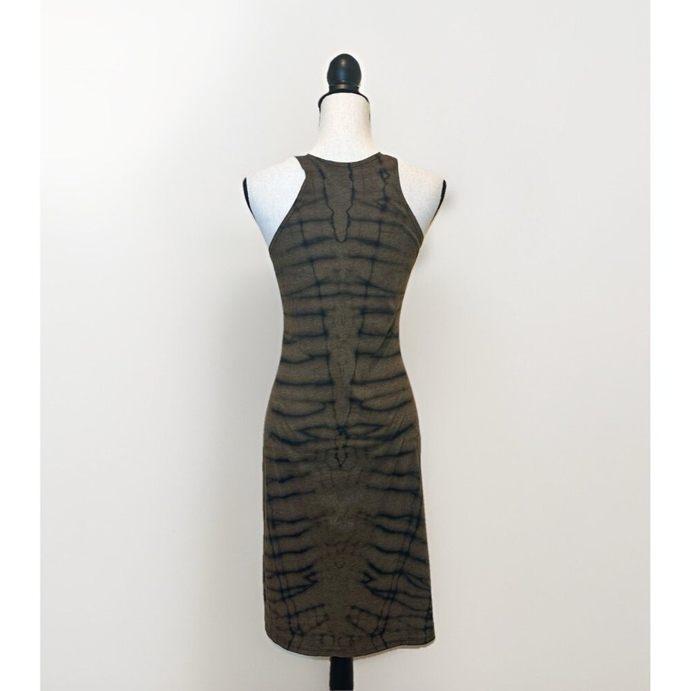 Raquel Allegra Dress Women’s Size 1 (Medium) Brown Tie Dye Point Sleeveless Midi - Picture 2 of 13